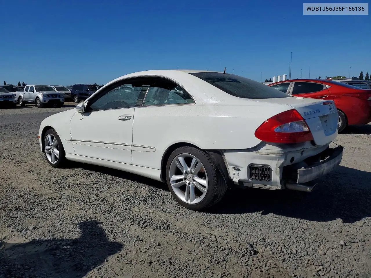 2006 MERCEDES CLK-KLASSE VIN WDBTJ56J36F166136 — фото 2