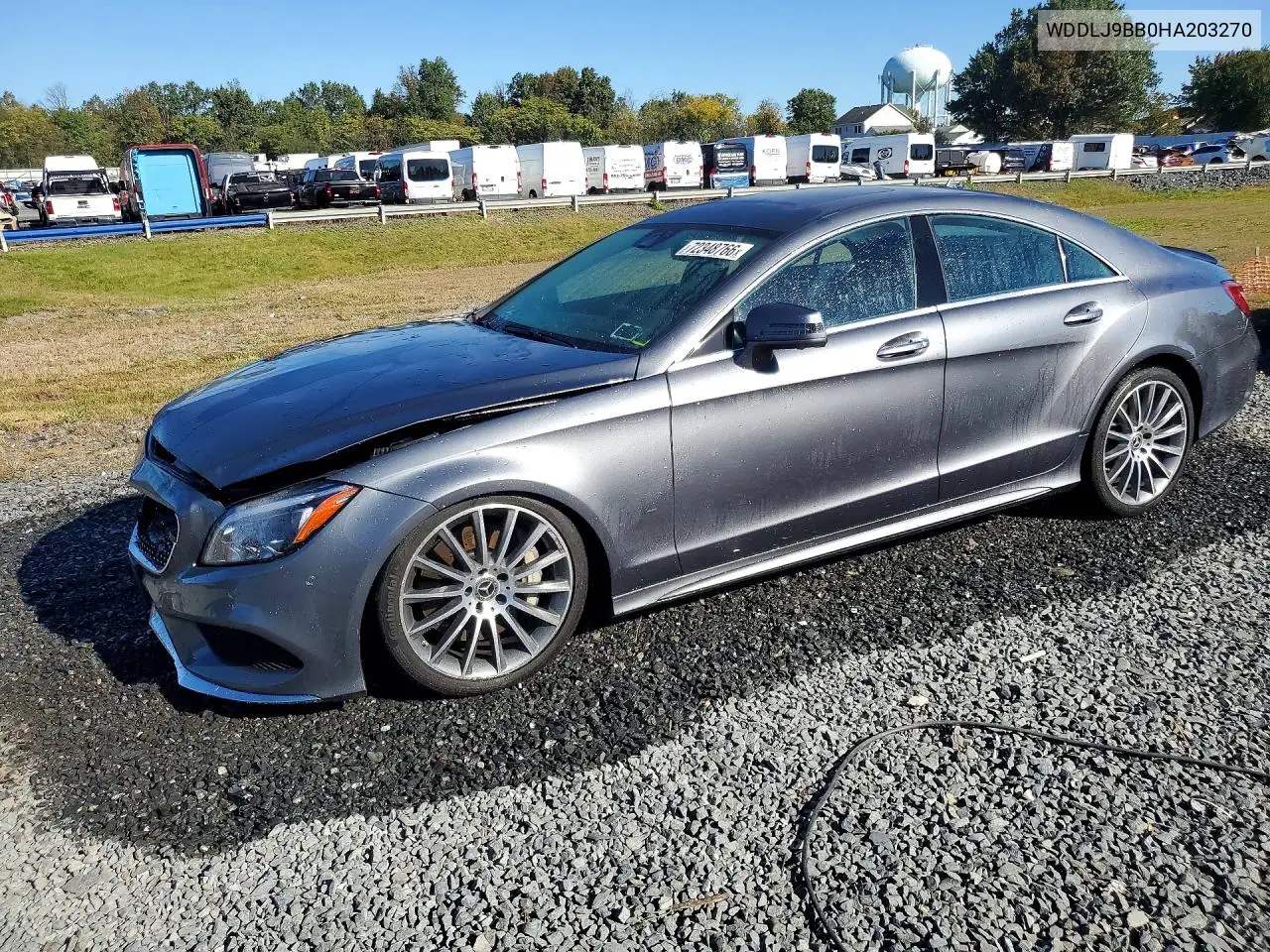 MERCEDES CLS-KLASSE 2017, VIN WDDLJ9BB0HA203270
