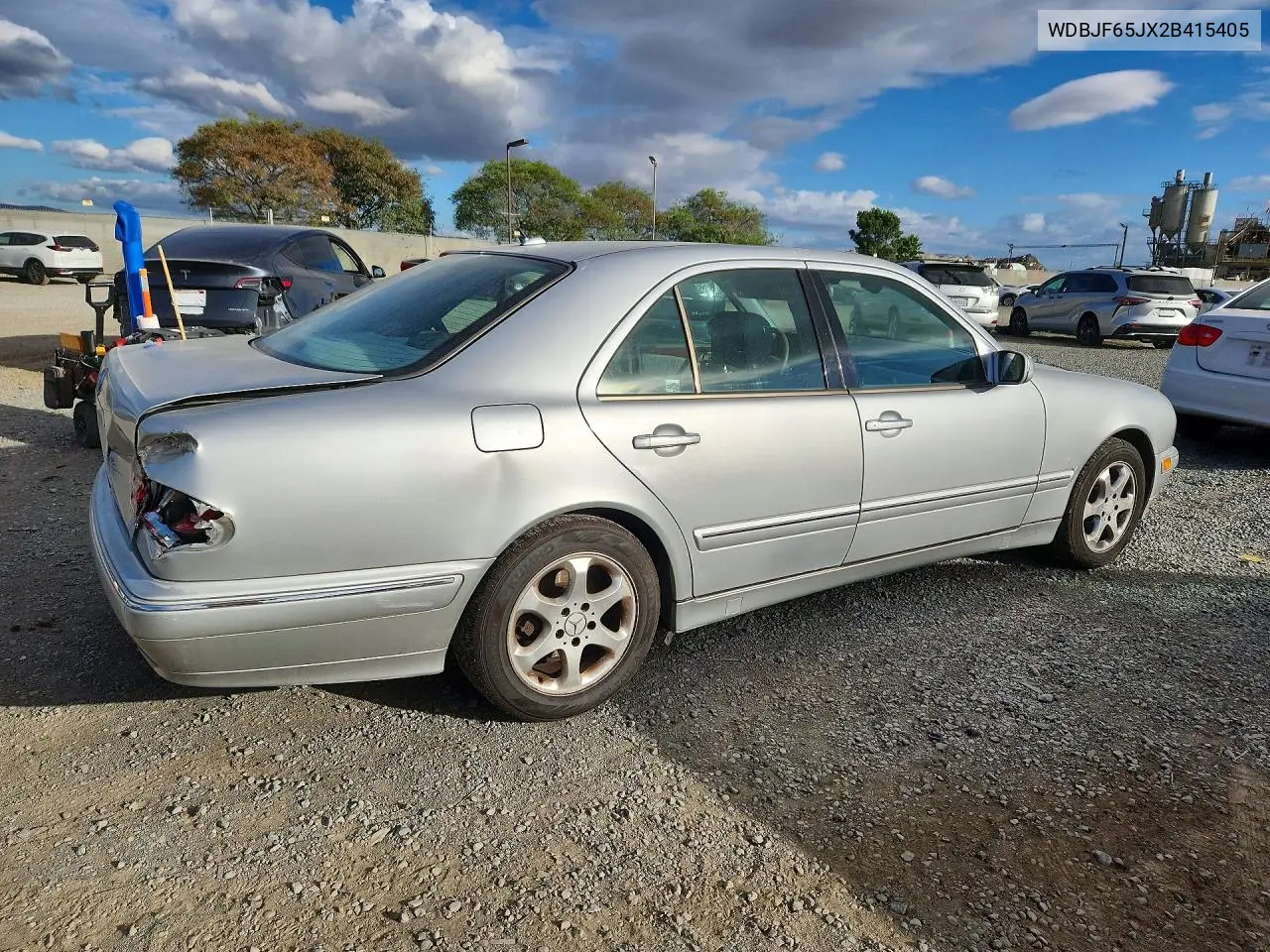 2002 MERCEDES E-KLASSE VIN WDBJF65JX2B415405 — фото 3