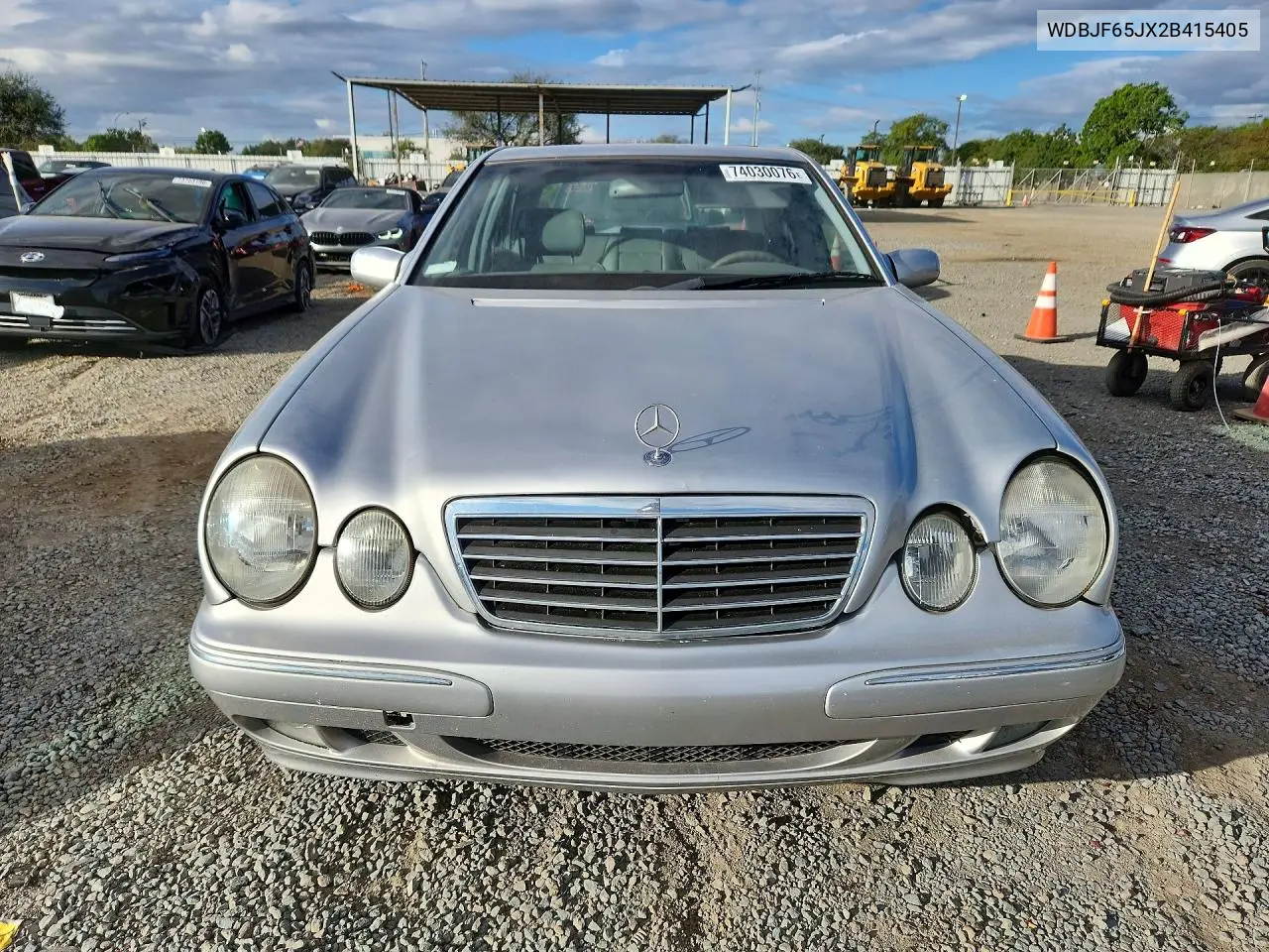 2002 MERCEDES E-KLASSE VIN WDBJF65JX2B415405 — фото 5