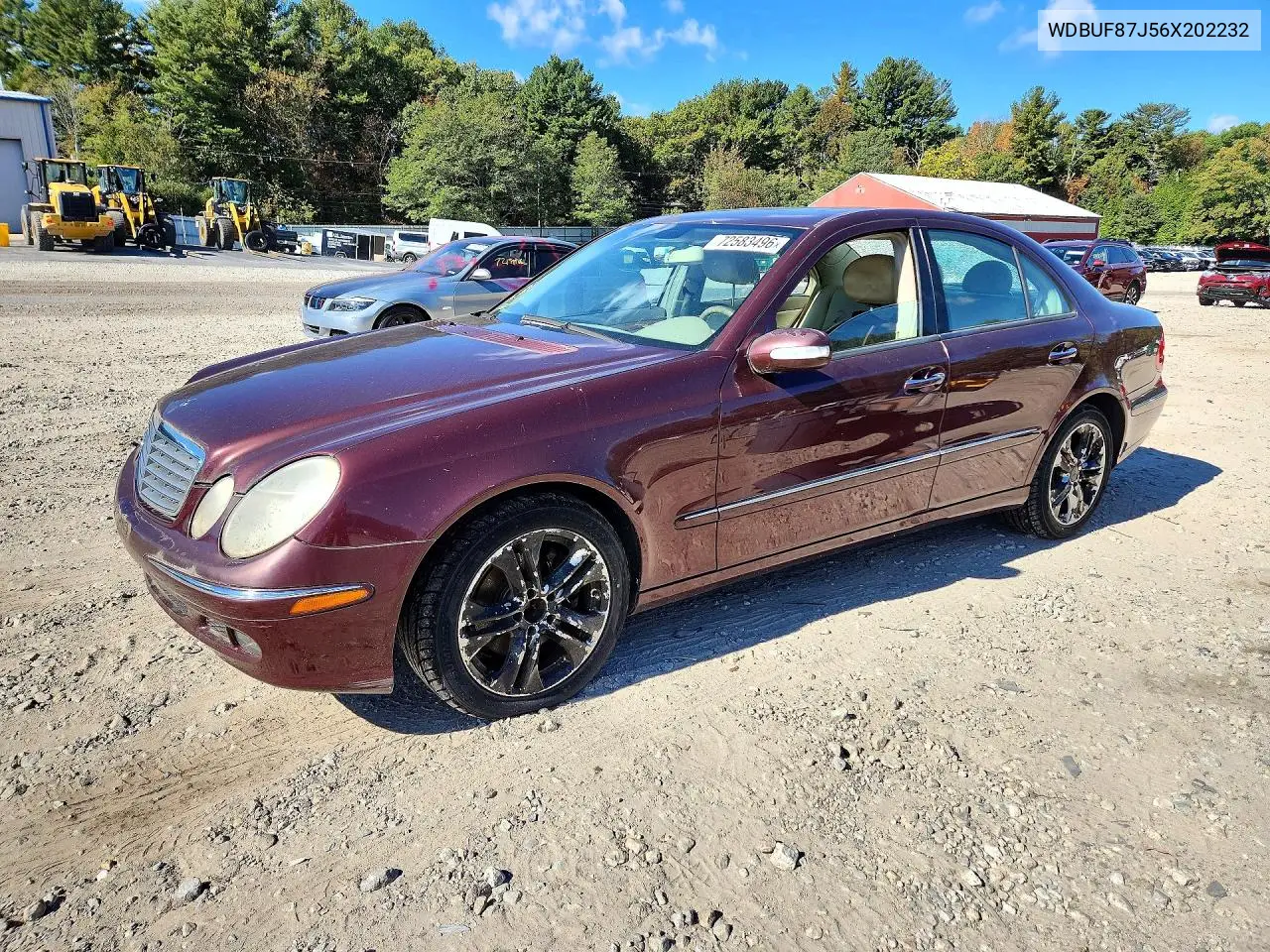 MERCEDES E-KLASSE 2006, VIN WDBUF87J56X202232