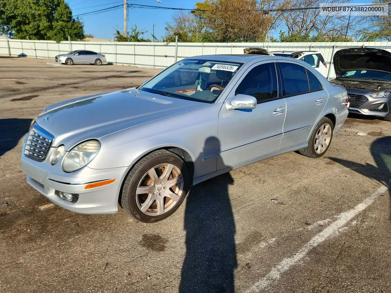 MERCEDES E-KLASSE 2008, VIN WDBUF87X38B200001