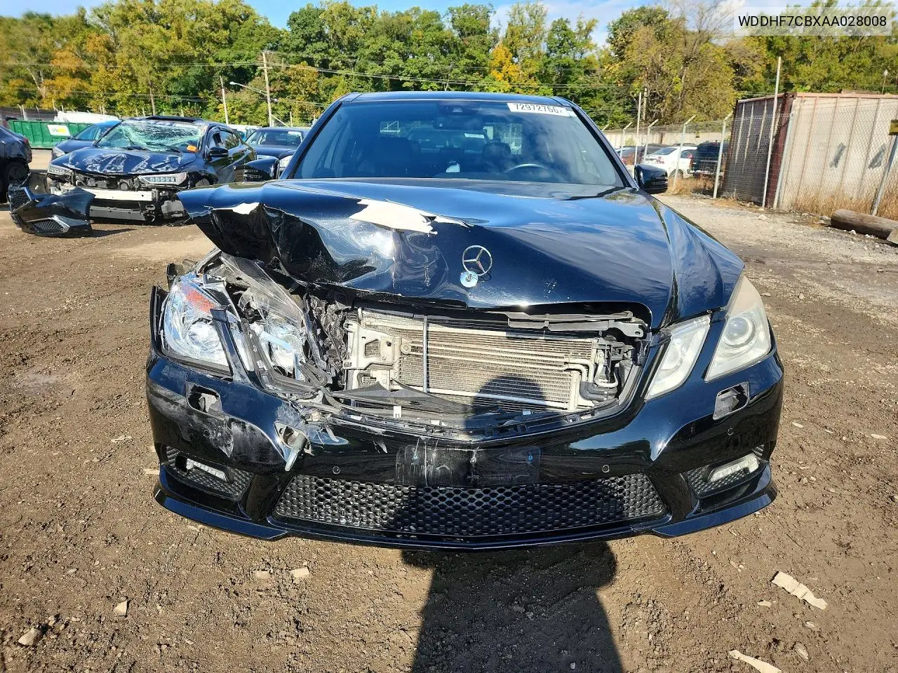 2010 MERCEDES E-KLASSE VIN WDDHF7CBXAA028008 — фото 5