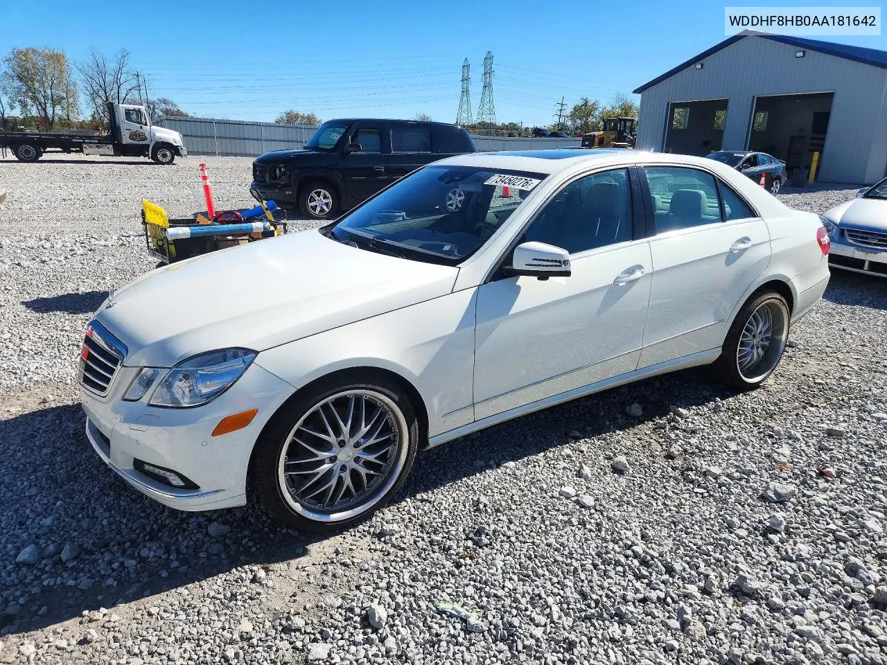MERCEDES E-KLASSE 2010, VIN WDDHF8HB0AA181642