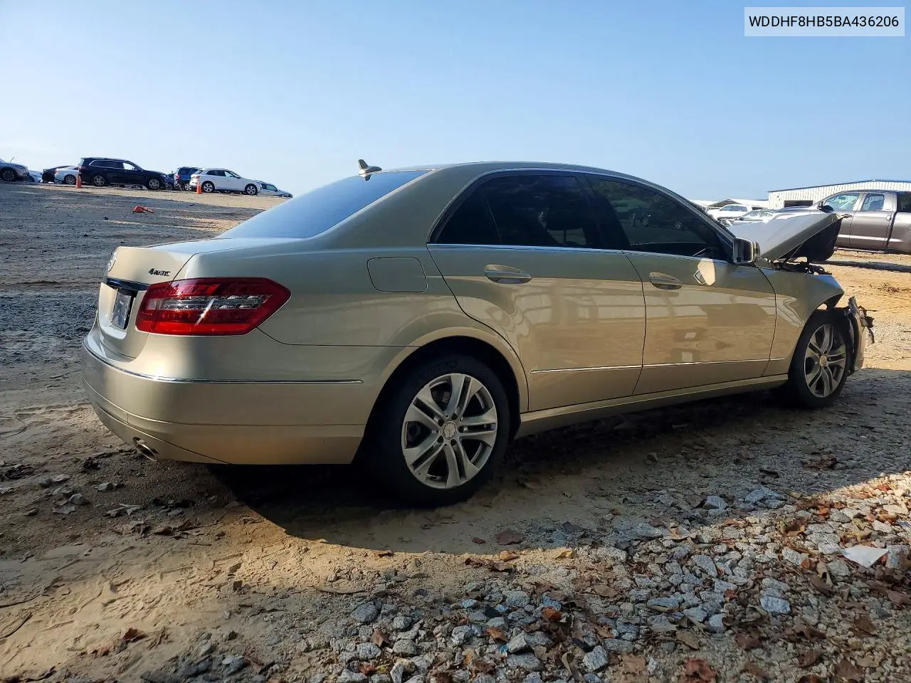 2011 MERCEDES E-KLASSE VIN WDDHF8HB5BA436206 — фото 3