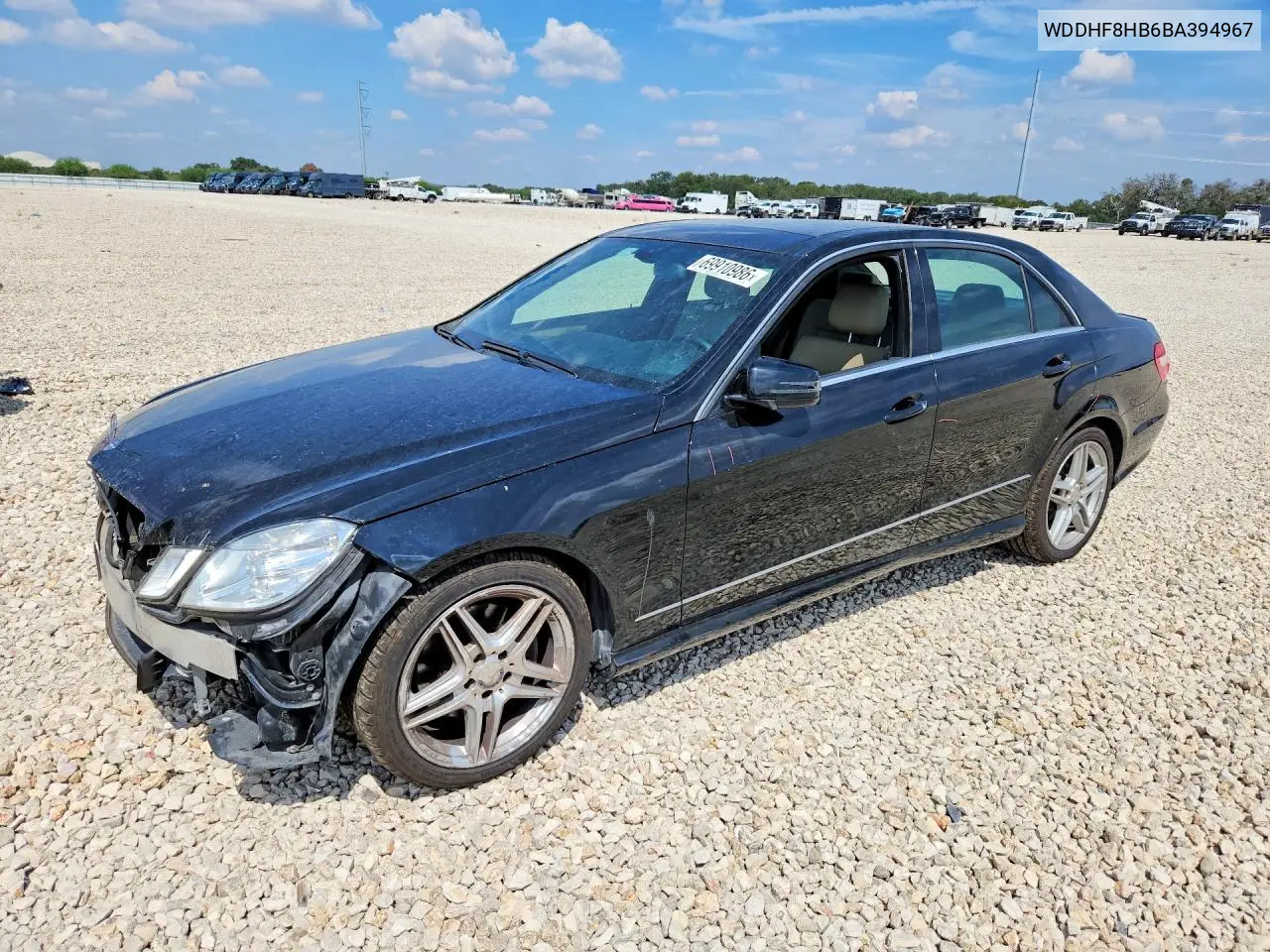 MERCEDES E-KLASSE 2011, VIN WDDHF8HB6BA394967