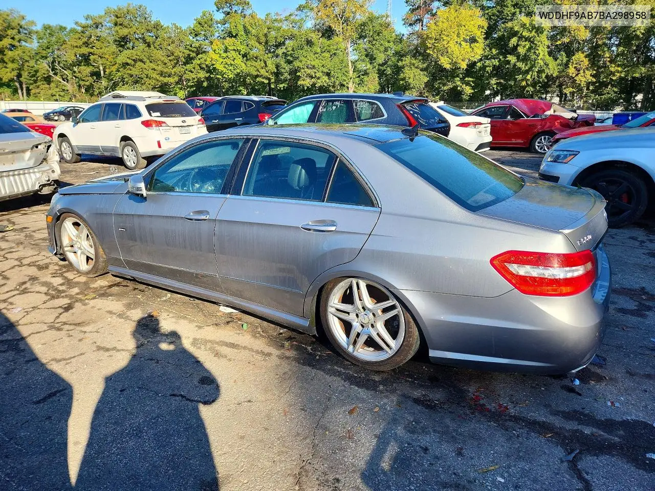 2011 MERCEDES E-KLASSE VIN WDDHF9AB7BA298958 — фото 2