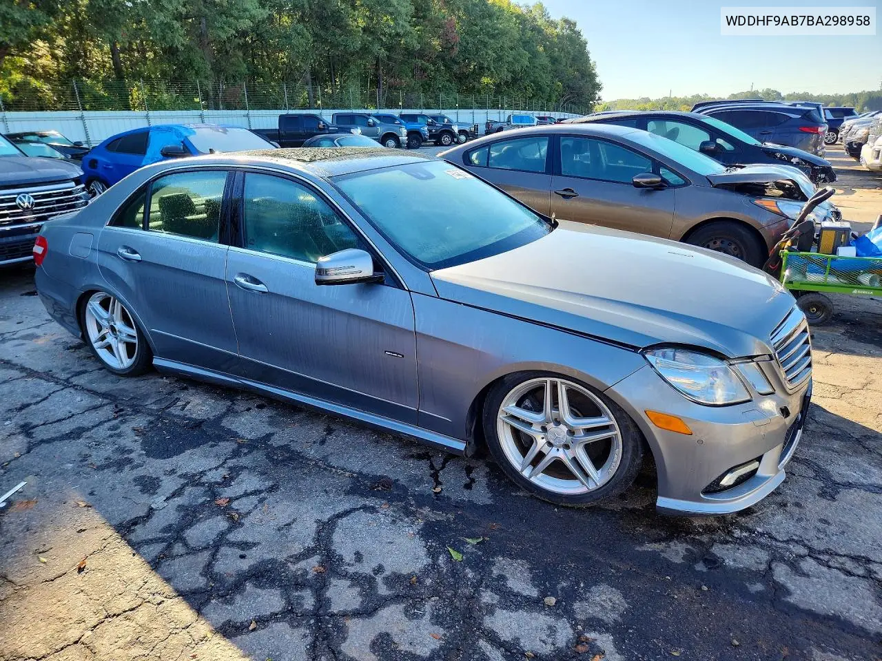 2011 MERCEDES E-KLASSE VIN WDDHF9AB7BA298958 — фото 4