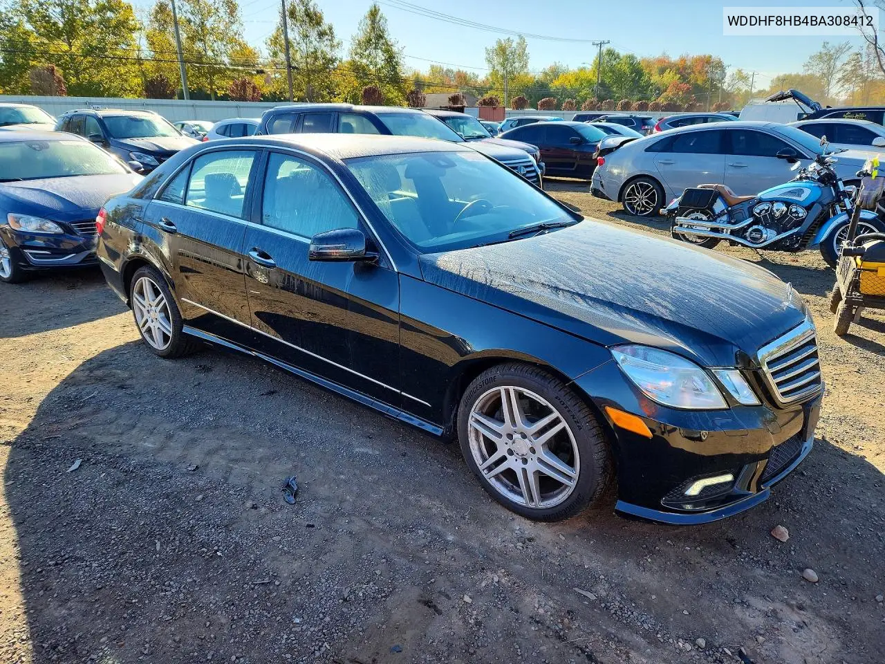 2011 MERCEDES E-KLASSE VIN WDDHF8HB4BA308412 — фото 4