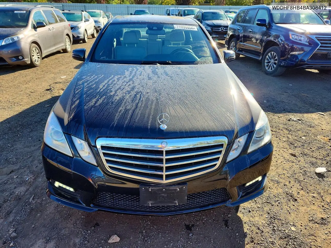 2011 MERCEDES E-KLASSE VIN WDDHF8HB4BA308412 — фото 5