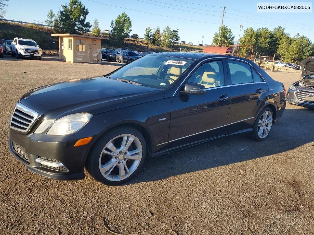 MERCEDES E-KLASSE 2012, VIN WDDHF5KBXCA533006