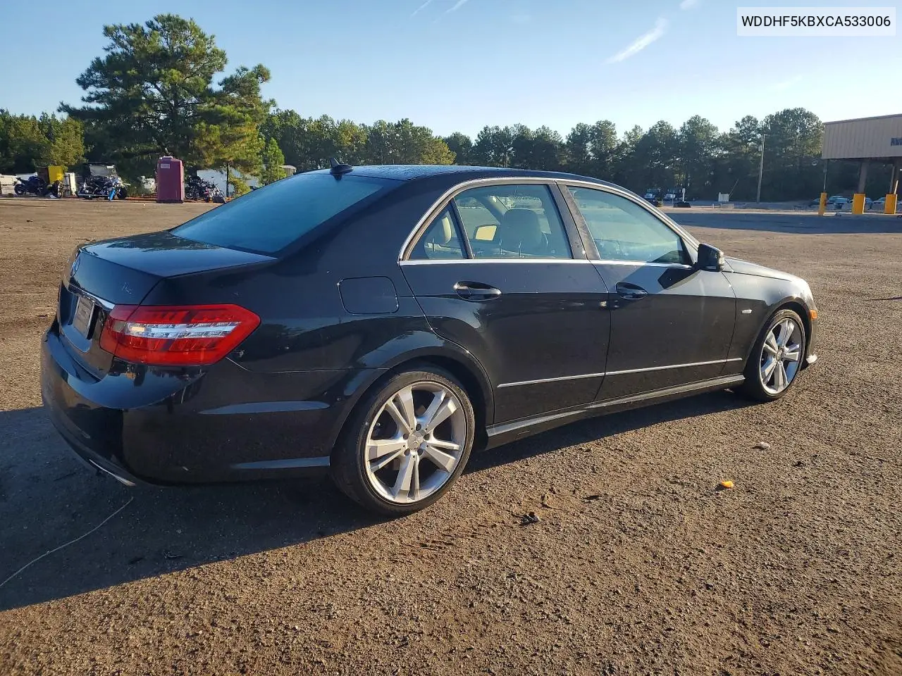 2012 MERCEDES E-KLASSE VIN WDDHF5KBXCA533006 — фото 3
