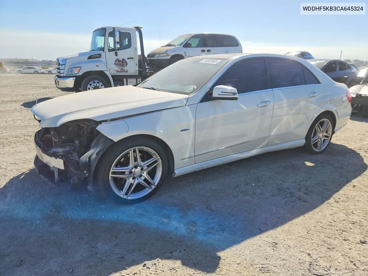 MERCEDES E-KLASSE 2012, VIN WDDHF5KB3CA645324