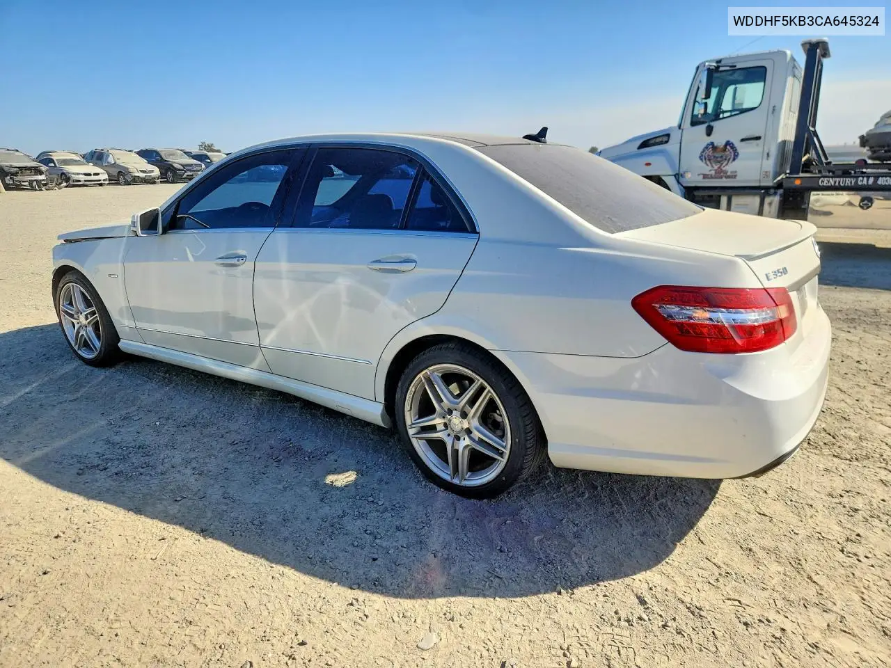 2012 MERCEDES E-KLASSE VIN WDDHF5KB3CA645324 — фото 2