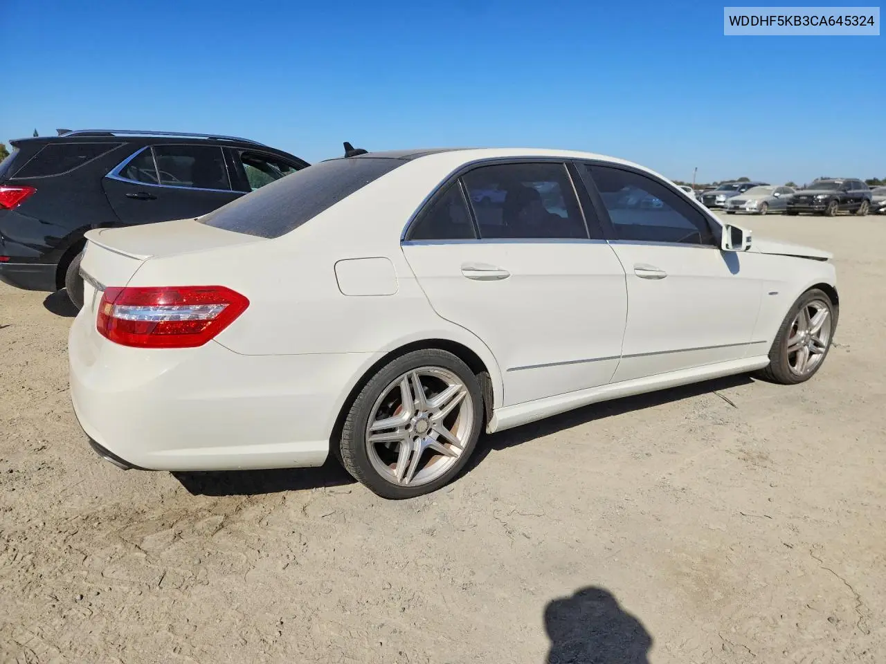 2012 MERCEDES E-KLASSE VIN WDDHF5KB3CA645324 — фото 3