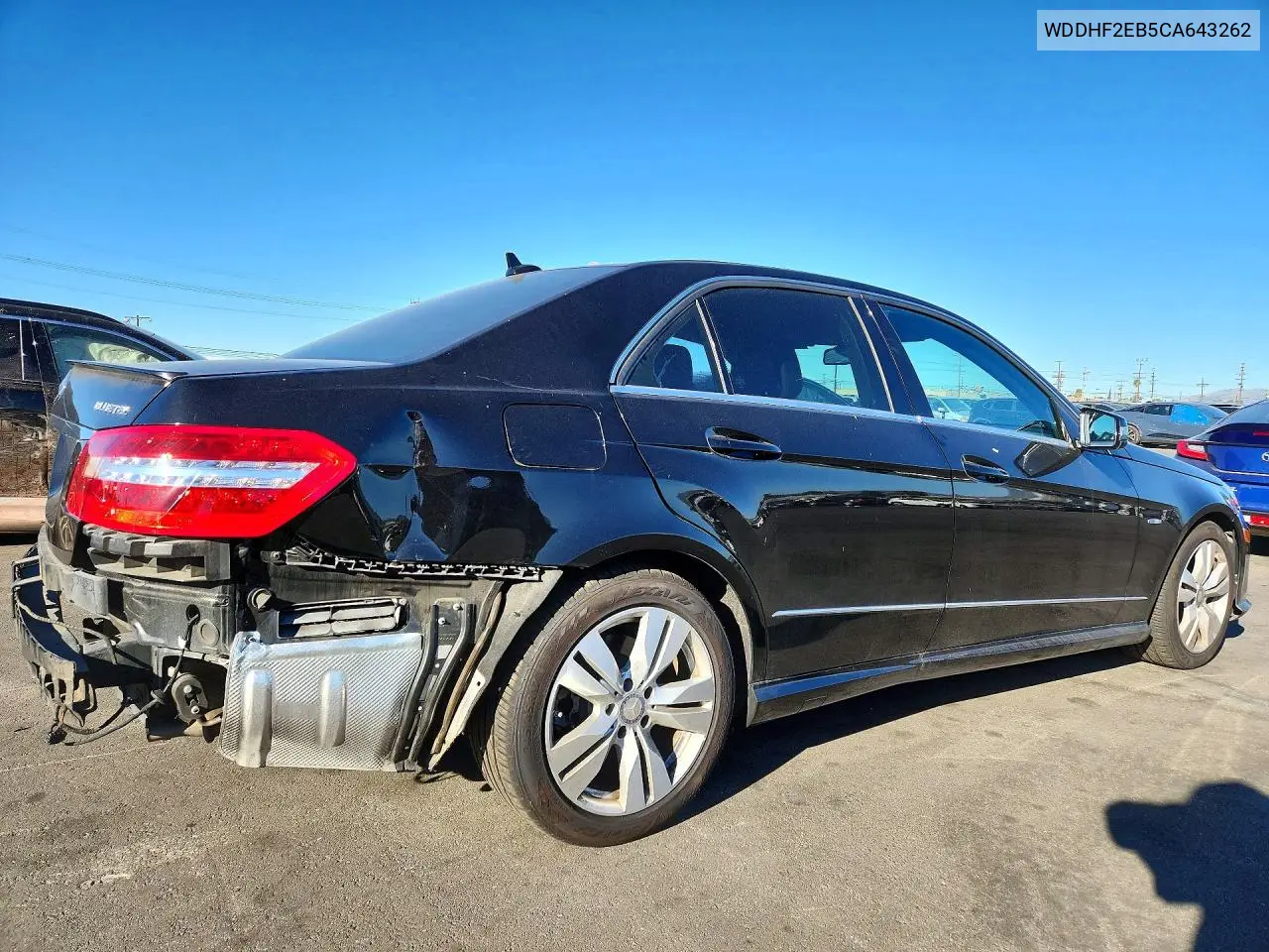 2012 MERCEDES E-KLASSE VIN WDDHF2EB5CA643262 — фото 3