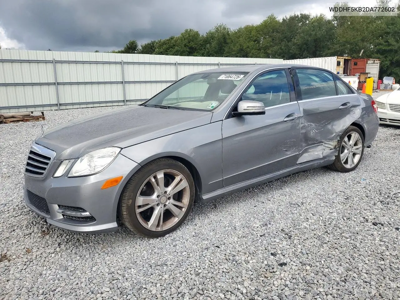 MERCEDES E-KLASSE 2013, VIN WDDHF5KB2DA772602