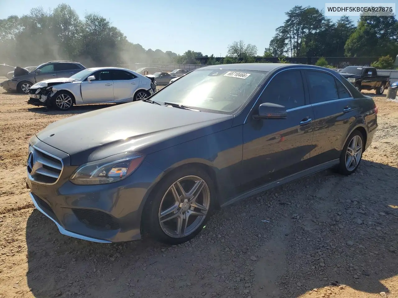 MERCEDES E-KLASSE 2014, VIN WDDHF5KB0EA927875