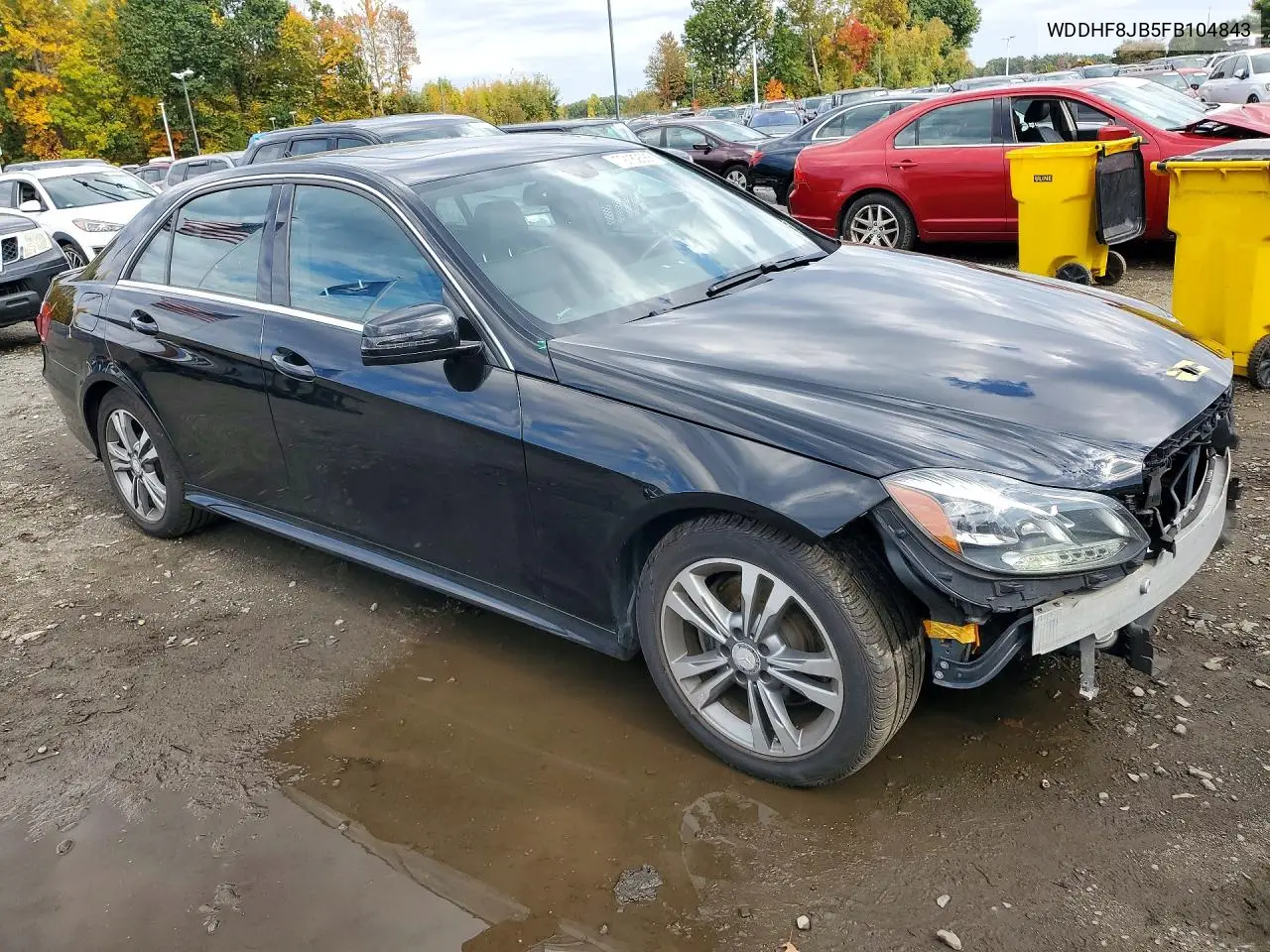 2015 MERCEDES E-KLASSE VIN WDDHF8JB5FB104843 — фото 4