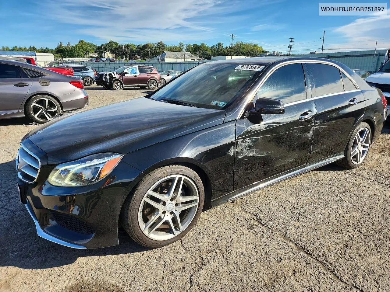 MERCEDES E-KLASSE 2016, VIN WDDHF8JB4GB251897