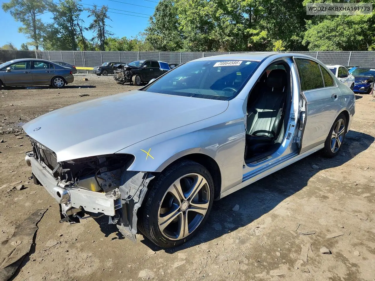 MERCEDES E-KLASSE 2017, VIN WDDZF4KBXHA191773