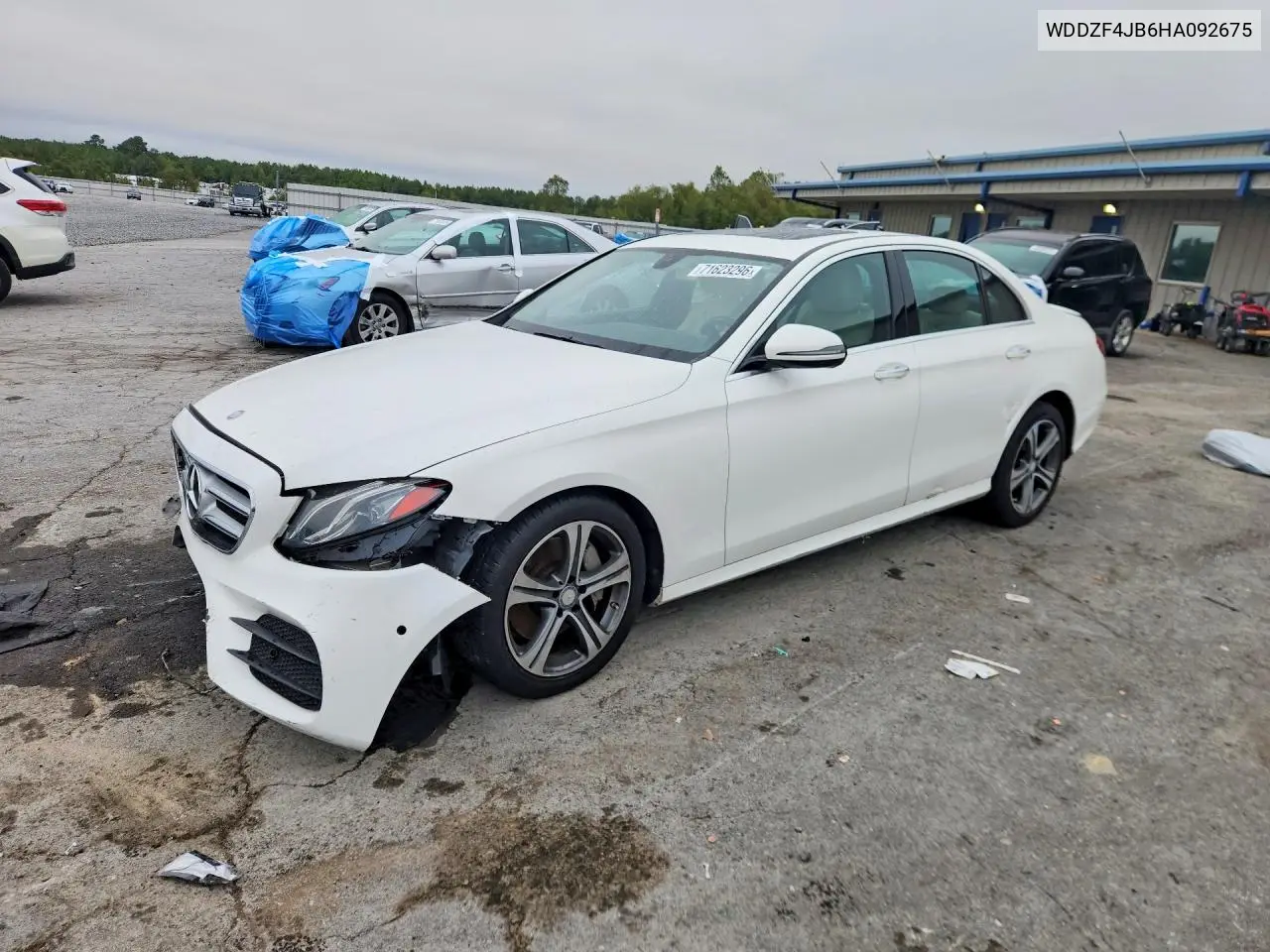 MERCEDES E-KLASSE 2017, VIN WDDZF4JB6HA092675
