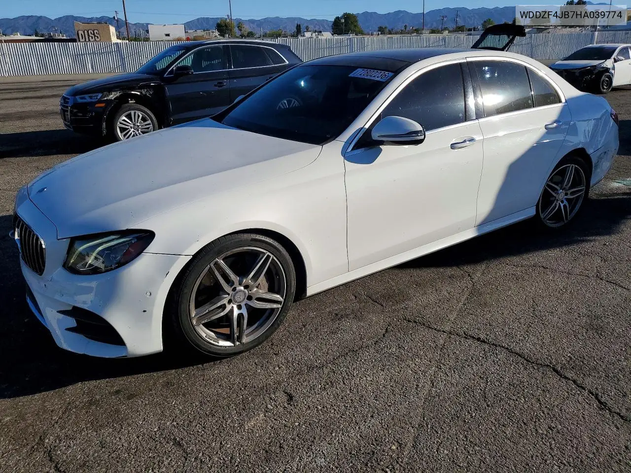 MERCEDES E-KLASSE 2017, VIN WDDZF4JB7HA039774
