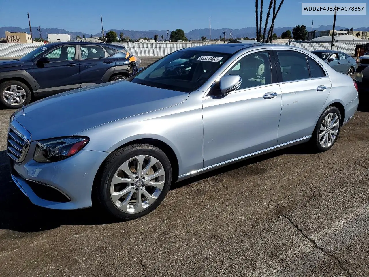 MERCEDES E-KLASSE 2017, VIN WDDZF4JBXHA078357