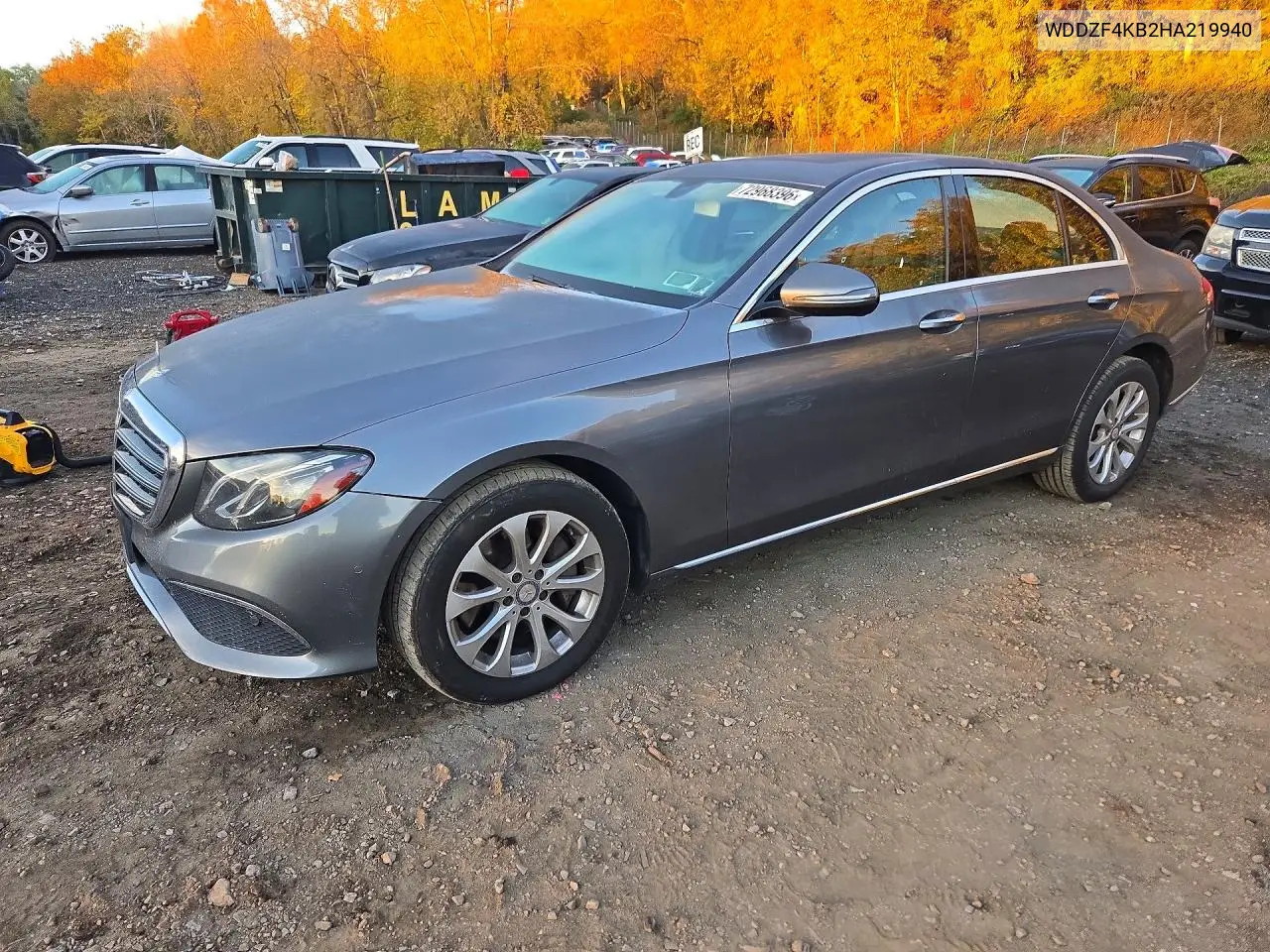 MERCEDES E-KLASSE 2017, VIN WDDZF4KB2HA219940