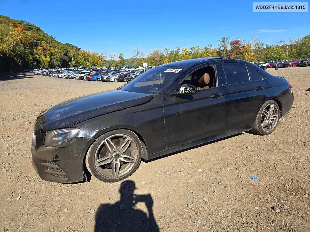 MERCEDES E-KLASSE 2018, VIN WDDZF4KB8JA354815