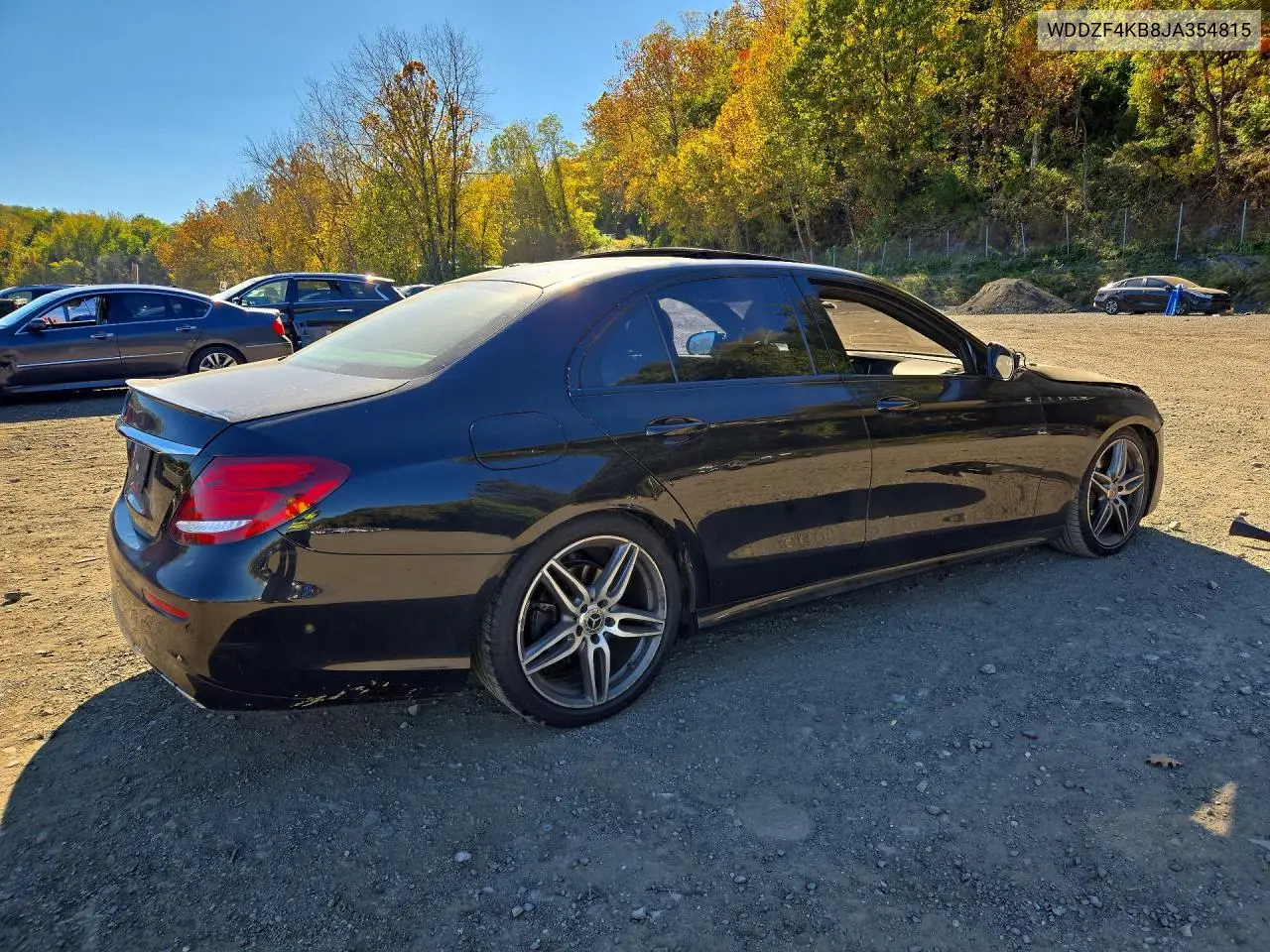 2018 MERCEDES E-KLASSE VIN WDDZF4KB8JA354815 — фото 3