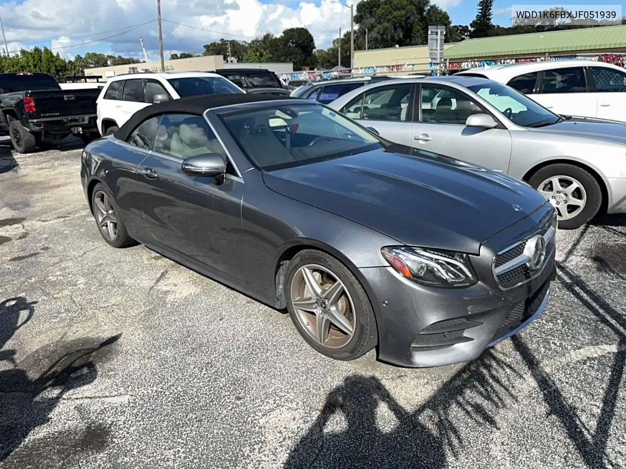 MERCEDES E-KLASSE 2018, VIN WDD1K6FBXJF051939