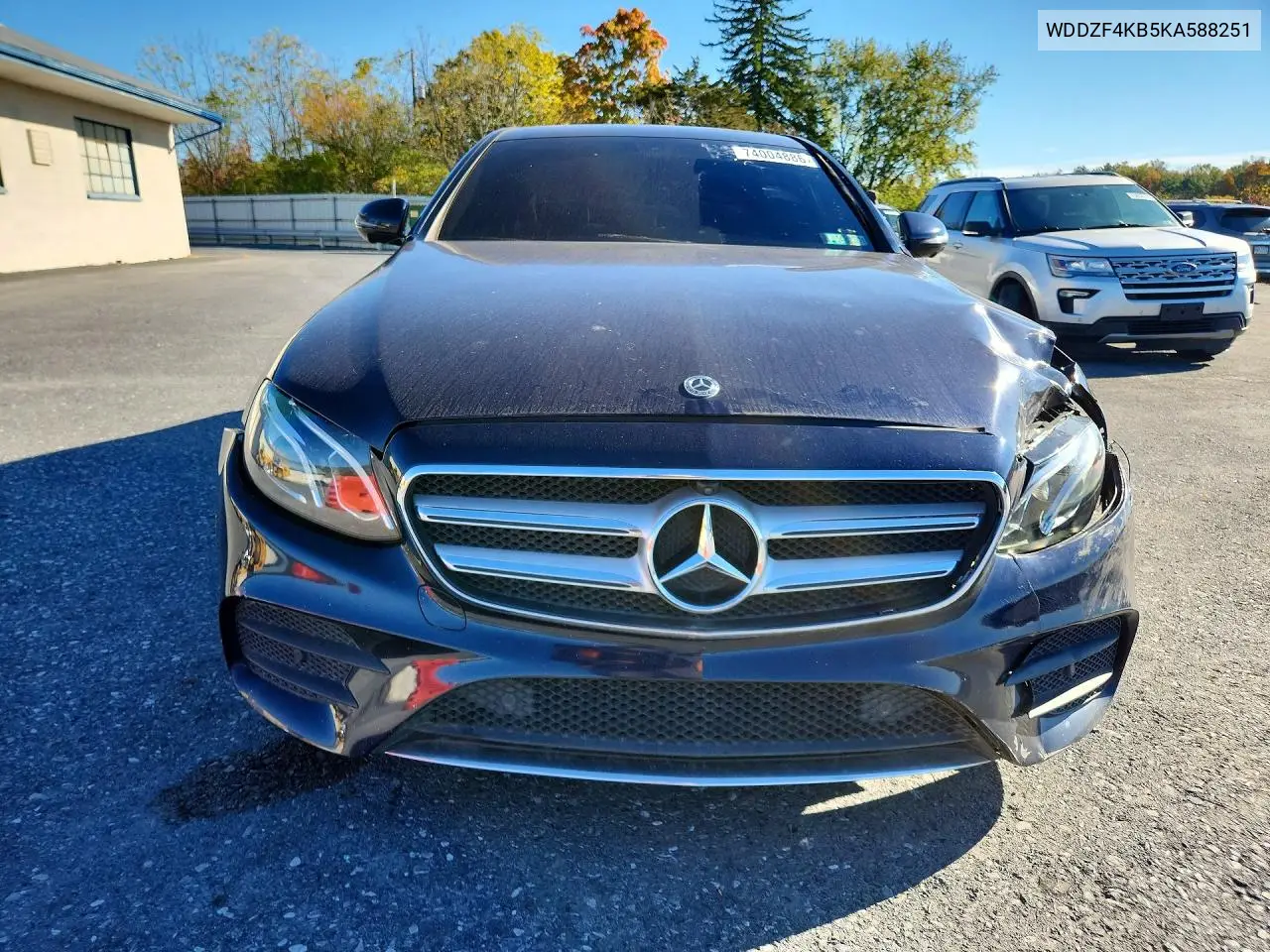 2019 MERCEDES E-KLASSE VIN WDDZF4KB5KA588251 — фото 5