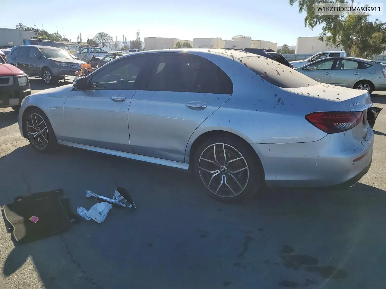 2021 MERCEDES E-KLASSE VIN W1KZF8DB3MA939911 — фото 2