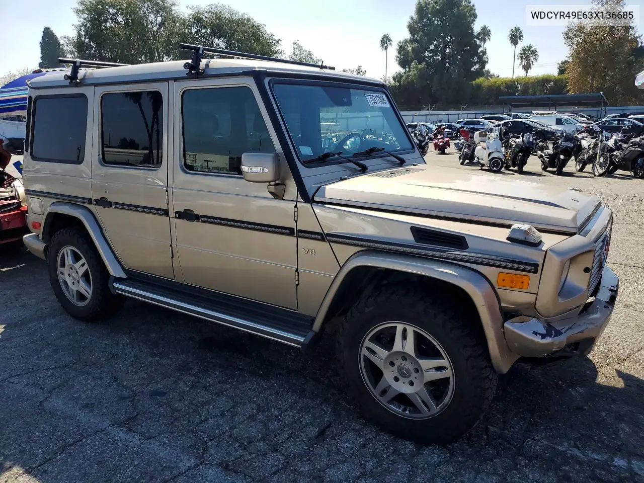 2003 MERCEDES G-KLASSE VIN WDCYR49E63X136685 — фото 4