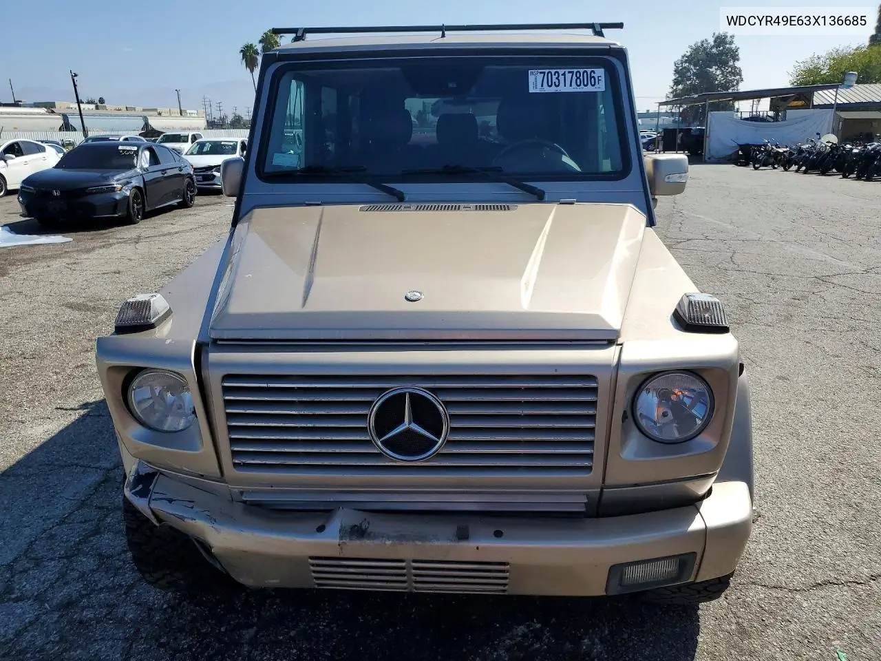 2003 MERCEDES G-KLASSE VIN WDCYR49E63X136685 — фото 5