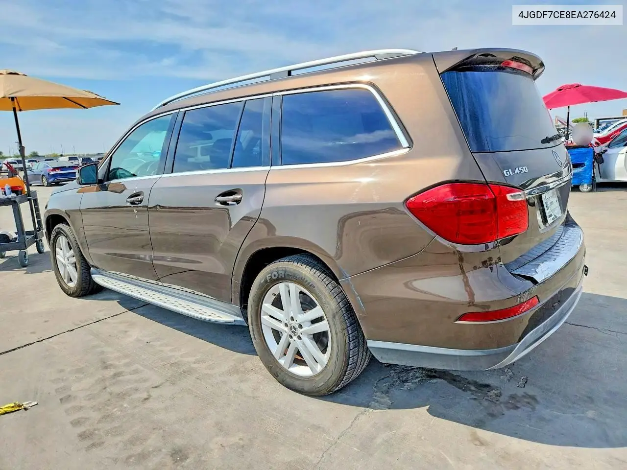 2014 MERCEDES GL-KLASSE VIN 4JGDF7CE8EA276424 — фото 2