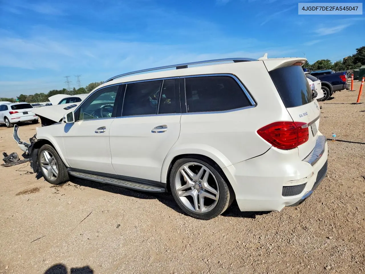 2015 MERCEDES GL-KLASSE VIN 4JGDF7DE2FA545047 — фото 2