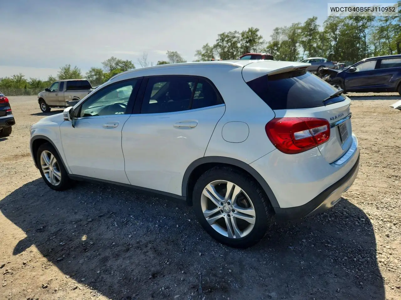 2015 MERCEDES GLA-KLASSE VIN WDCTG4GB5FJ110952 — фото 2