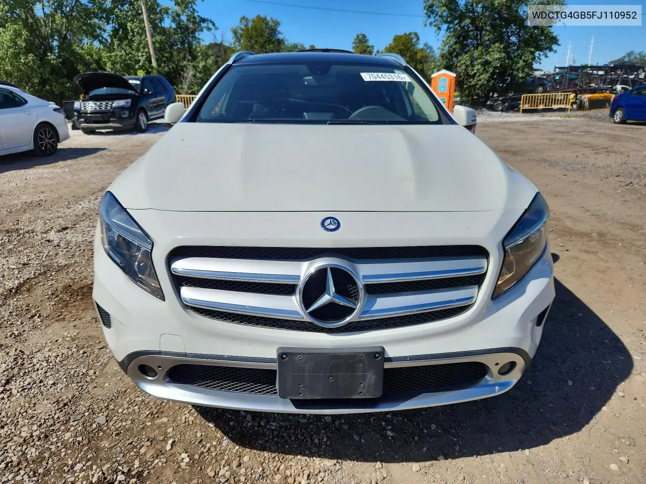 2015 MERCEDES GLA-KLASSE VIN WDCTG4GB5FJ110952 — фото 5