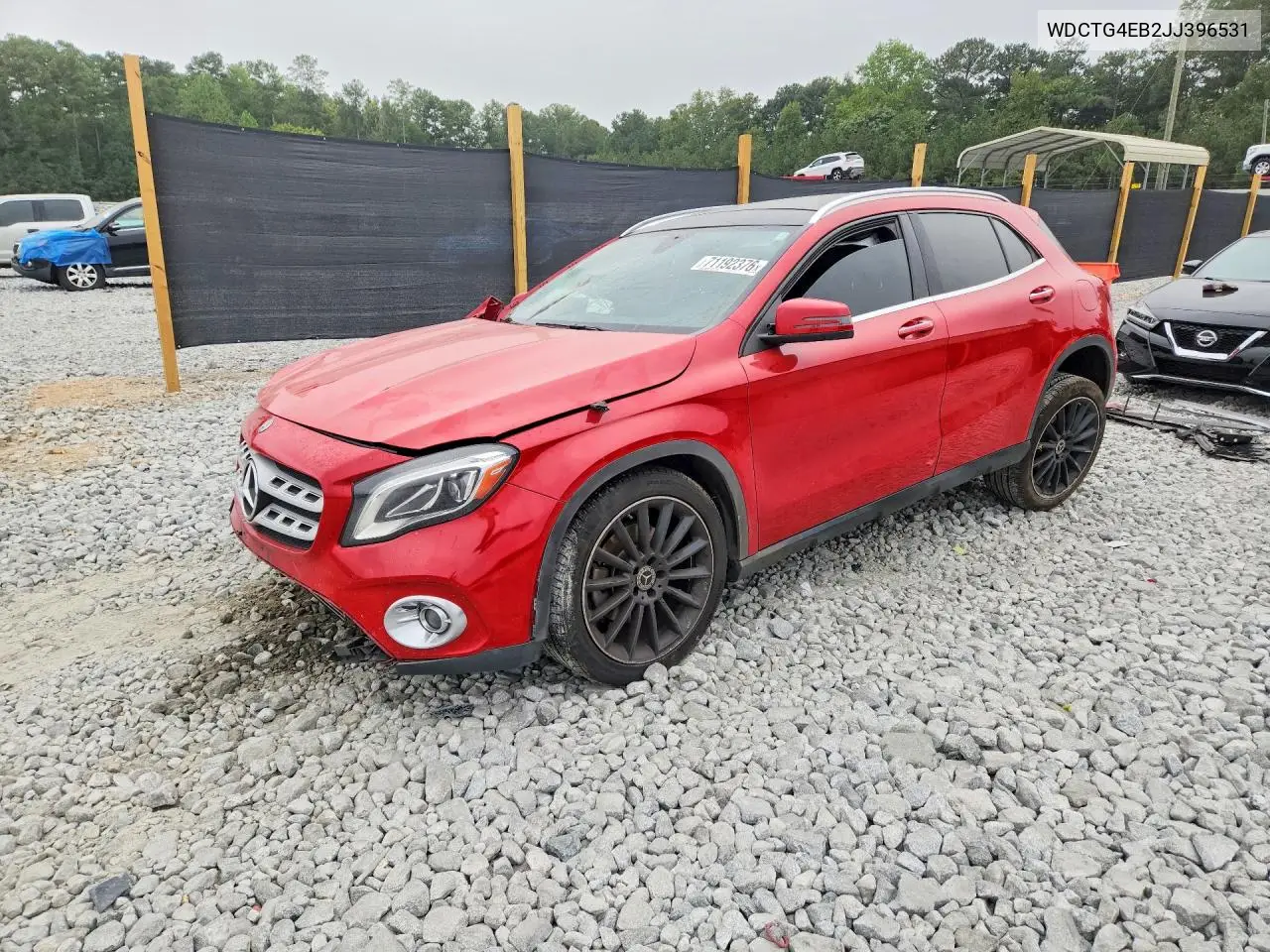MERCEDES GLA-KLASSE 2018, VIN WDCTG4EB2JJ396531