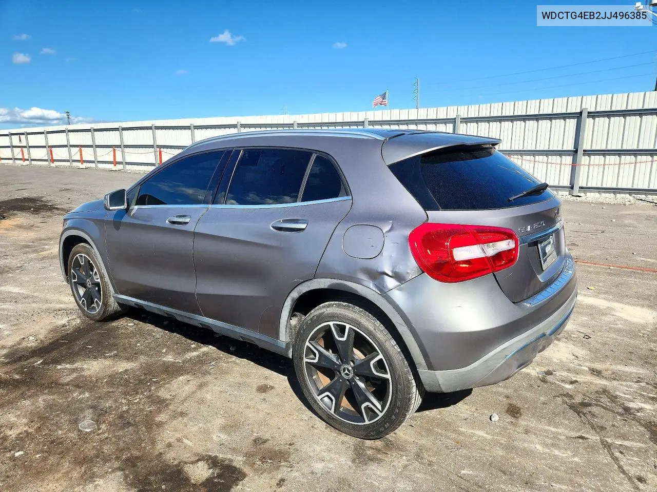 2018 MERCEDES GLA-KLASSE VIN WDCTG4EB2JJ496385 — фото 2