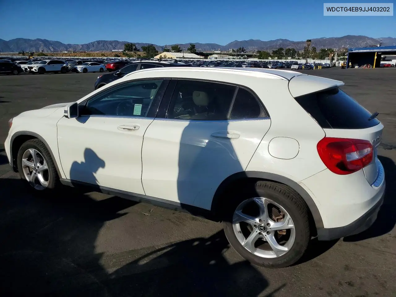 2018 MERCEDES GLA-KLASSE VIN WDCTG4EB9JJ403202 — фото 2