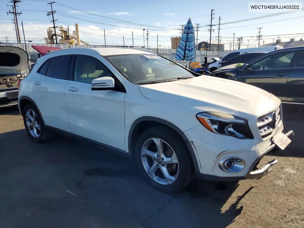 2018 MERCEDES GLA-KLASSE VIN WDCTG4EB9JJ403202 — фото 4