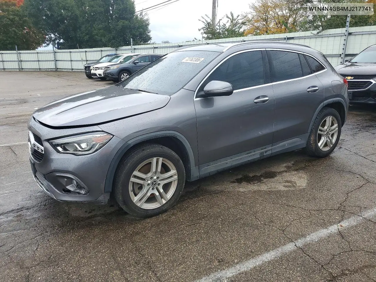 MERCEDES GLA-KLASSE 2021, VIN W1N4N4GB4MJ217741