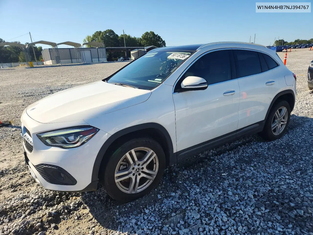 MERCEDES GLA-KLASSE 2022, VIN W1N4N4HB7NJ394767