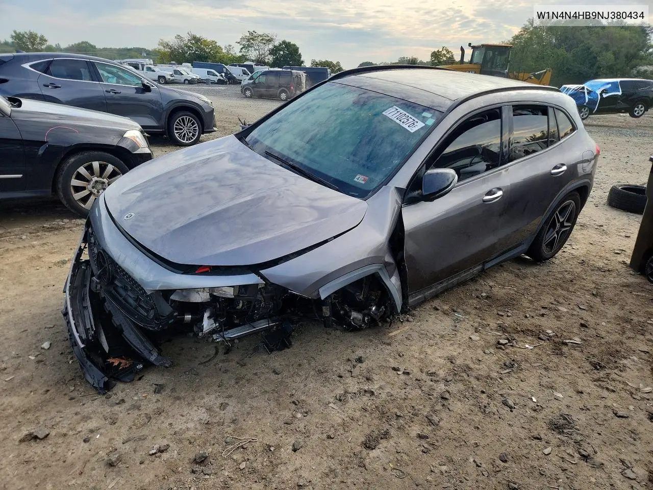 MERCEDES GLA-KLASSE 2022, VIN W1N4N4HB9NJ380434
