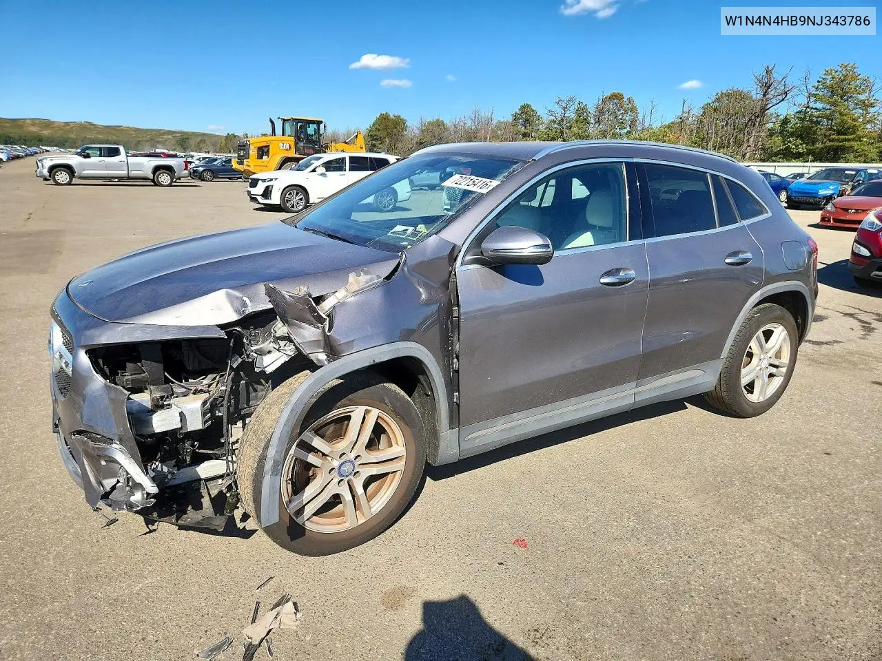 MERCEDES GLA-KLASSE 2022, VIN W1N4N4HB9NJ343786