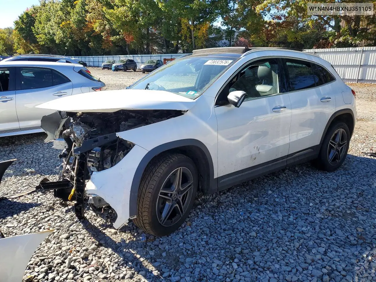 MERCEDES GLA-KLASSE 2022, VIN W1N4N4HBXNJ351105