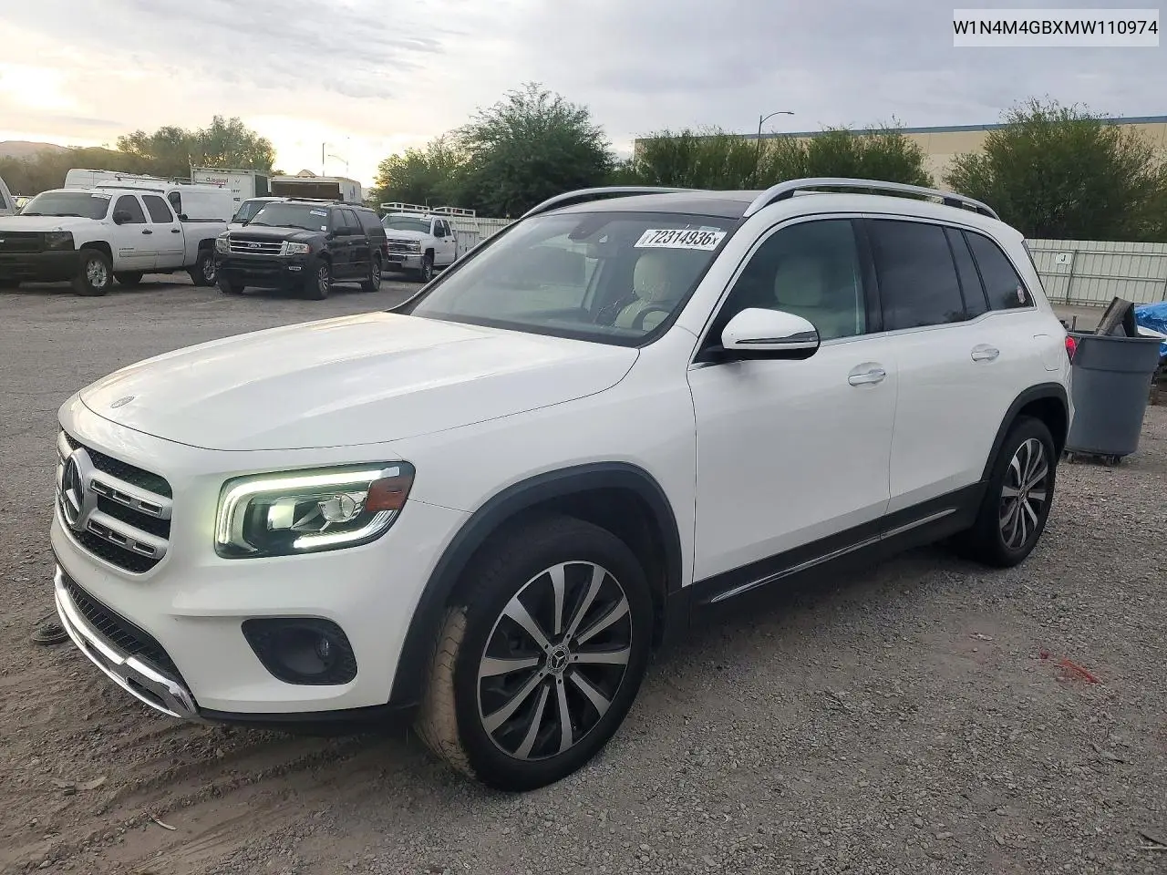 MERCEDES GLB 2021, VIN W1N4M4GBXMW110974